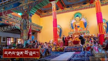 གླེ་བདེ་སྐྱིད་ཚལ་ཐུབ་བསྟན་གླིང་དགོན་པའི་དབུ་འབྱེད་རབ་གནས་དང་བཀའ་སློབ།